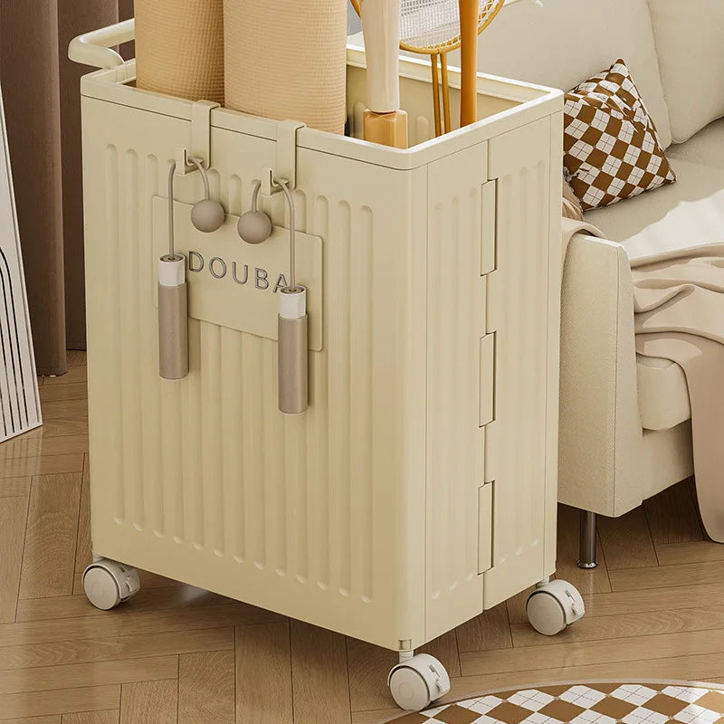 Yoga Mat and Equipment Storage With Wheels