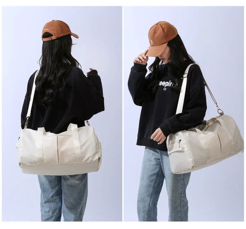 Gym bag Outdoor Waterproof Sports Bags Men Women Training Fitness Travel Handbag Yoga Mat Messenger Bag With shoes Compartment
