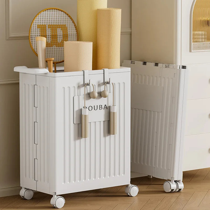 Yoga Mat and Equipment Storage With Wheels