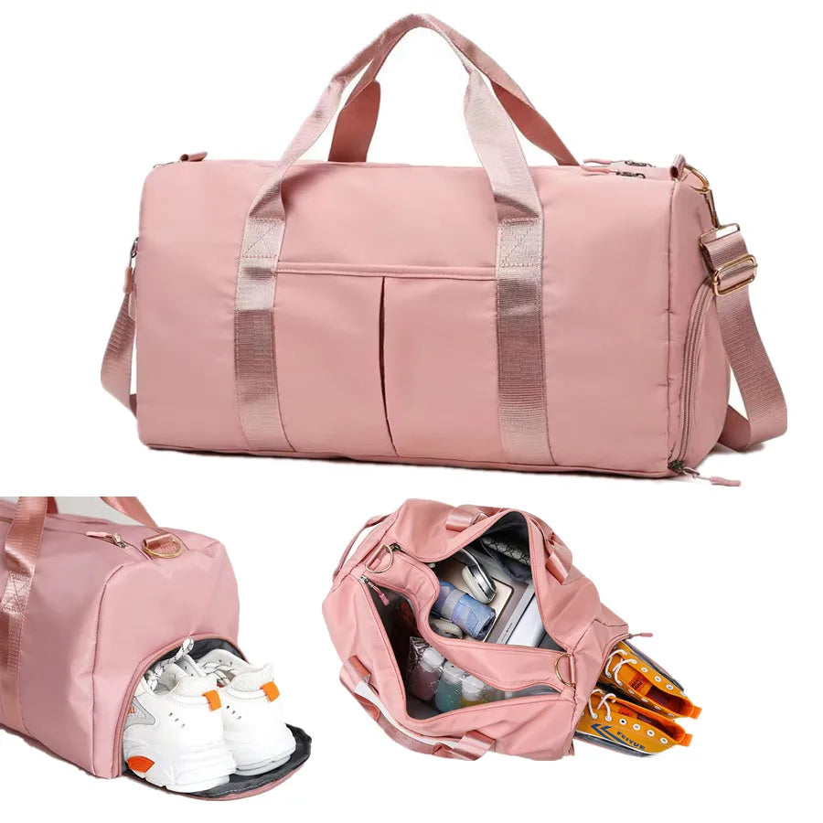 Gym bag Outdoor Waterproof Sports Bags Men Women Training Fitness Travel Handbag Yoga Mat Messenger Bag With shoes Compartment